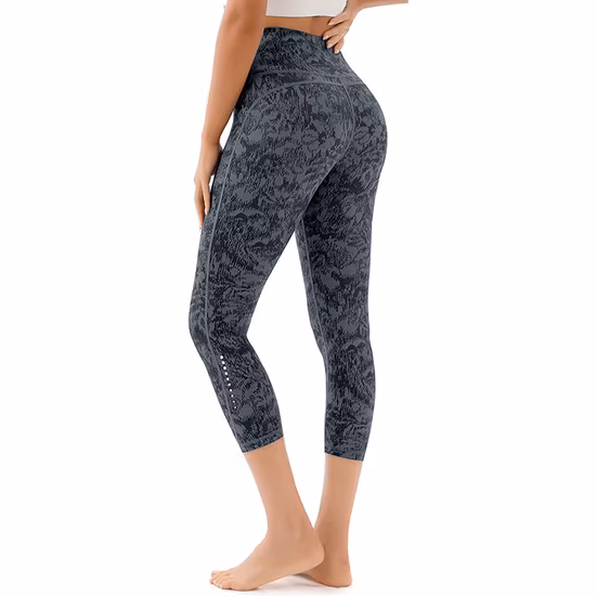 Pantalon de sport en tissu extensible dans 4 sens, teinture par nouage personnalisée de haute qualité, Leggings de Yoga, de Fitness et de gymnastique pour femmes