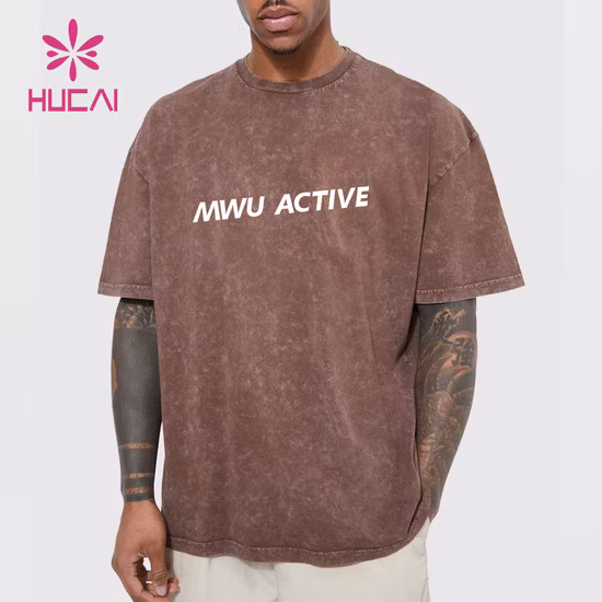 OEM marque privée entraînement séchage rapide ajustement musculaire musculation personnalisé à manches courtes hommes sport gymnase lavé t-shirts