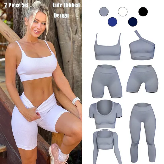 Vêtements de sport en gros avec Logo personnalisé pour dames, vêtements de sport, de Fitness, d'entraînement, de Yoga, vêtements actifs pour femmes, ensemble de Yoga