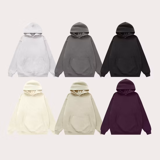 Prix ​​bon marché en gros coton biologique tricot unisexe logo personnalisé impression sweat surdimensionné personnalisé satin doublé hommes femmes sweats à capuche